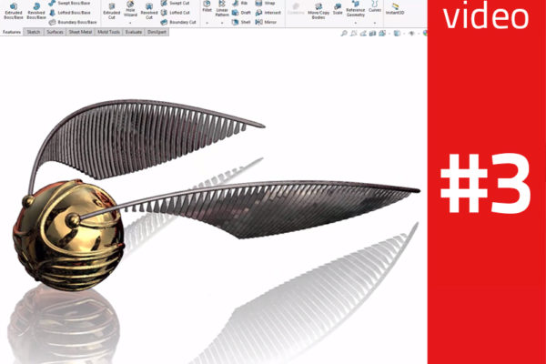 Harry Potter's Golden Snitch in SolidWorks