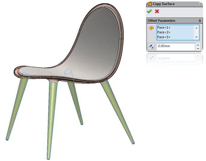 Copy surfaces in SOLIDWORKS