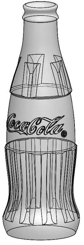 SOLIDWORKS model of a Coke Bottle