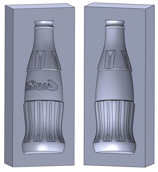 SOLIDWORKS Coke Bottle Mold