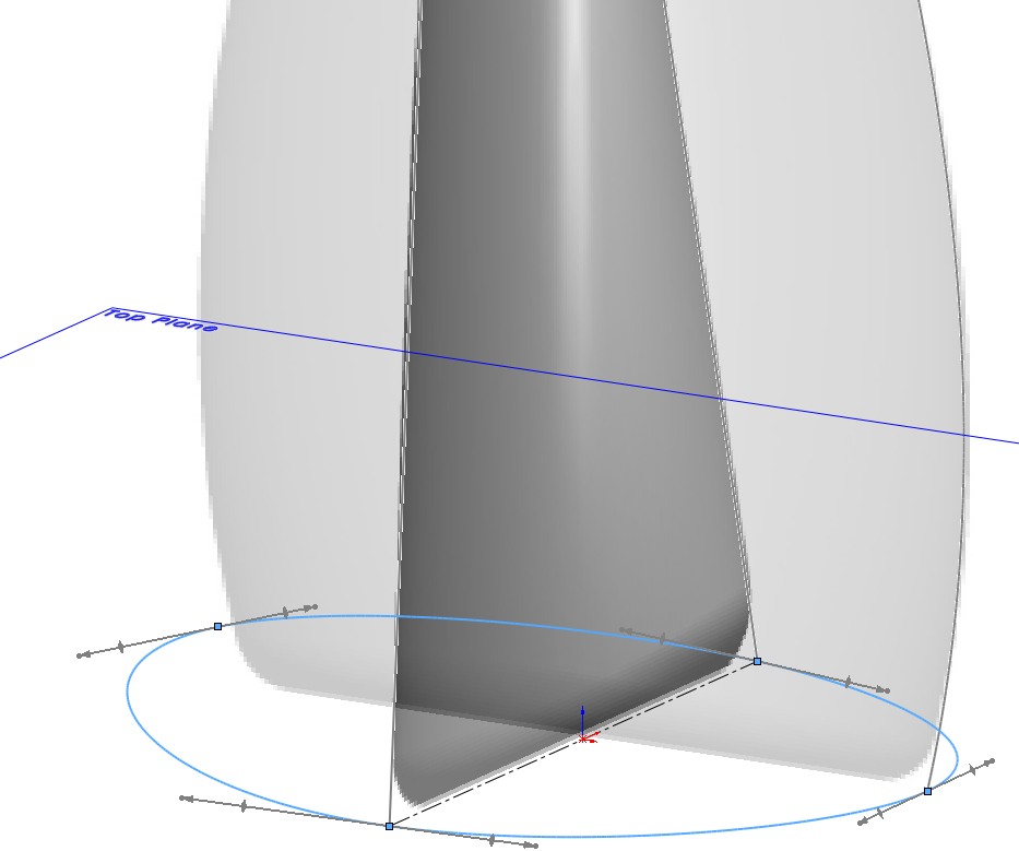 Draw a spline with four points