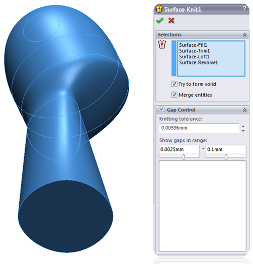 Merge surfaces